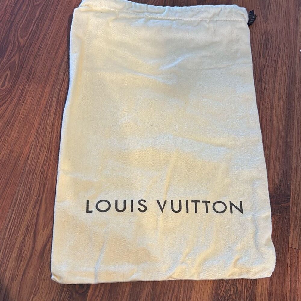 Louis Vuitton dust bag 9x 14 brown drawstring